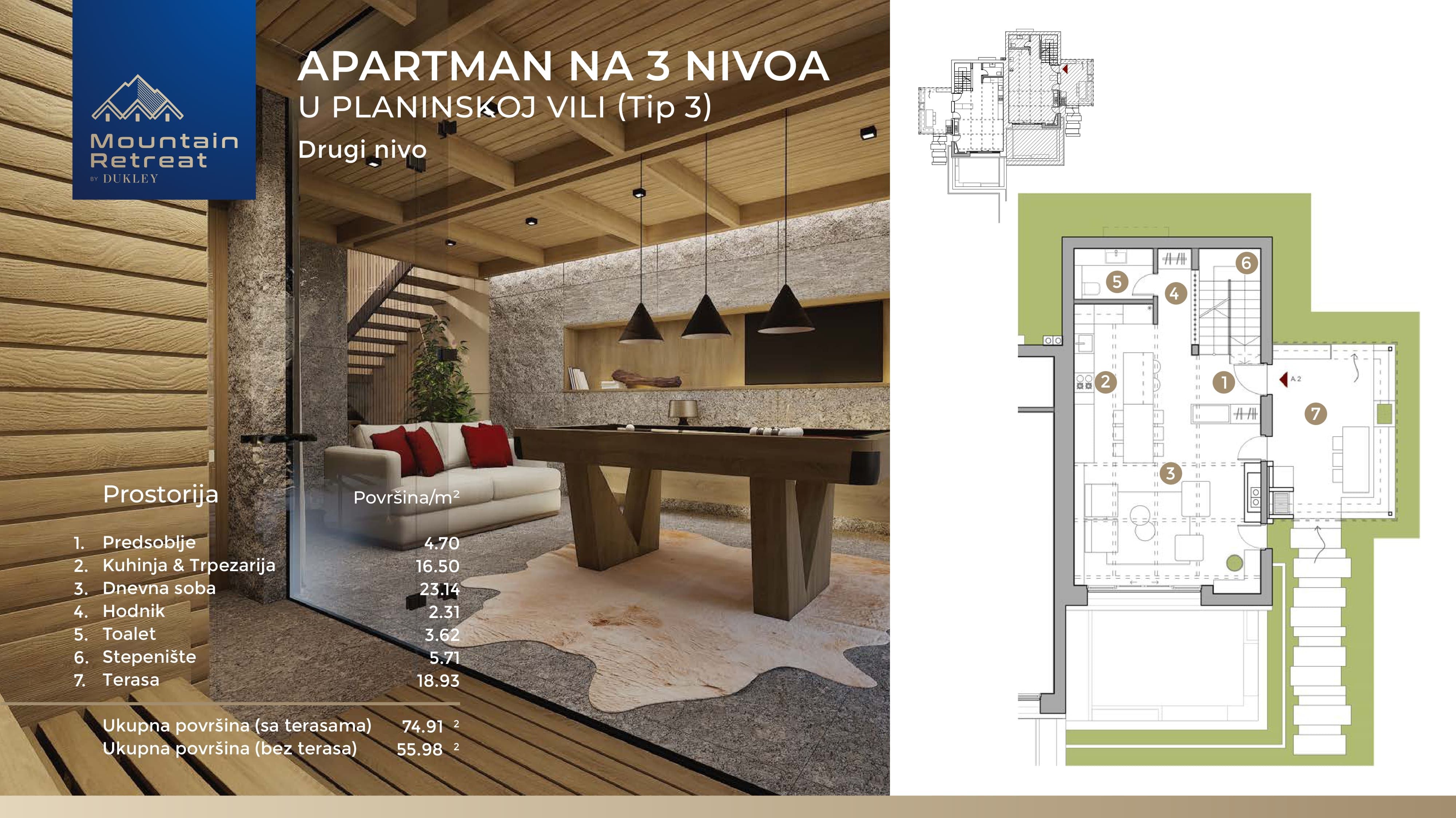 amforaproperty.com/Ekskluzivna prodaja!!Novi projekat na severu Crne Gore (KOLASIN) -10 luksuznih vila sa apartmanima na prodaju. (TIP 1-DUPLEKS APARTMAN U PLANINSKOJ VILI )